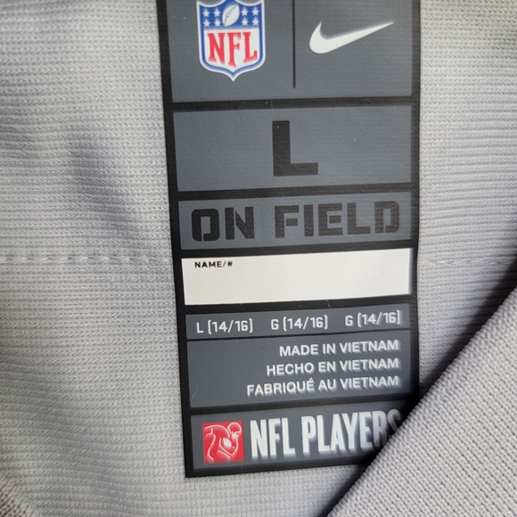 Nike Carson Wentz Indianapolis Colts Youth Football Jersey Size Large 14/16 Grey - Picture 3 of 8